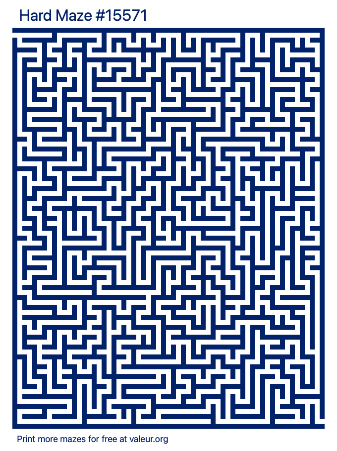 Free Printable Hard Maze number 15571
