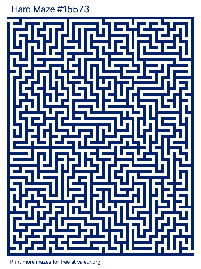 Free Printable Hard Maze number 15573