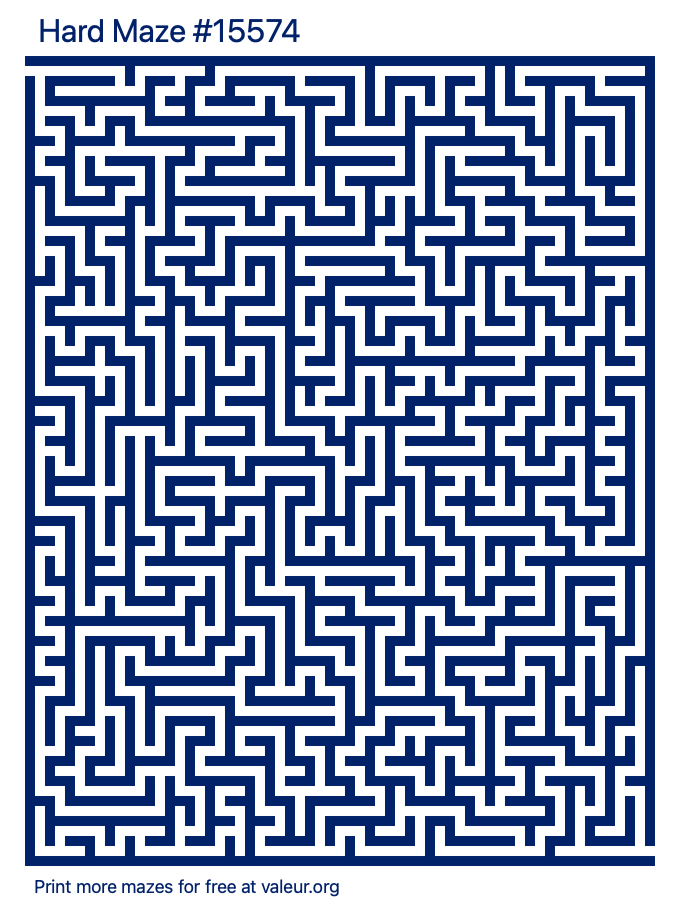 Free Printable Hard Maze number 15574
