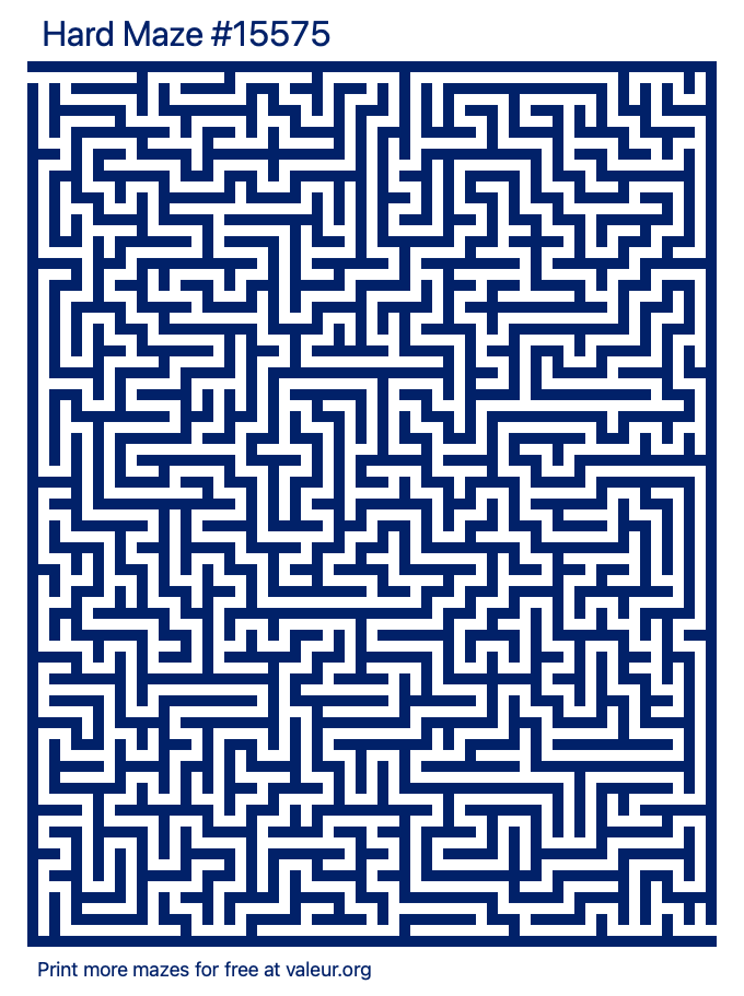 Free Printable Hard Maze number 15575