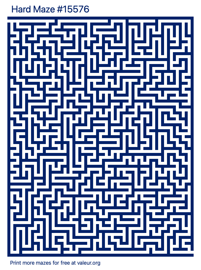 Free Printable Hard Maze number 15576
