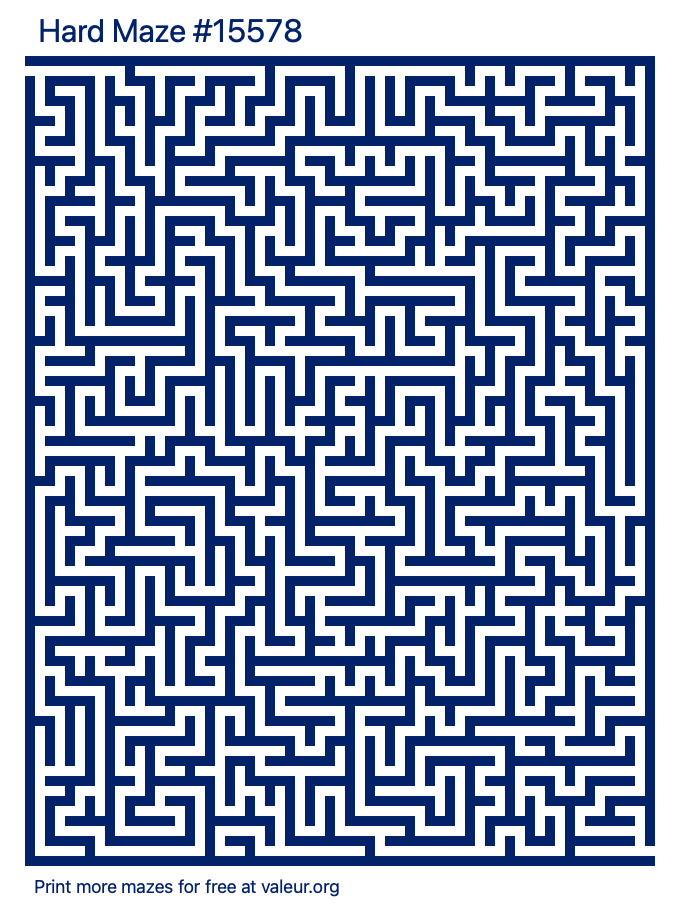 Free Printable Hard Maze number 15578