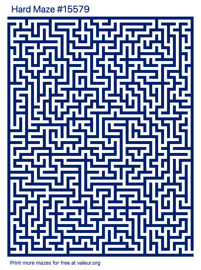 Free Printable Hard Maze number 15579