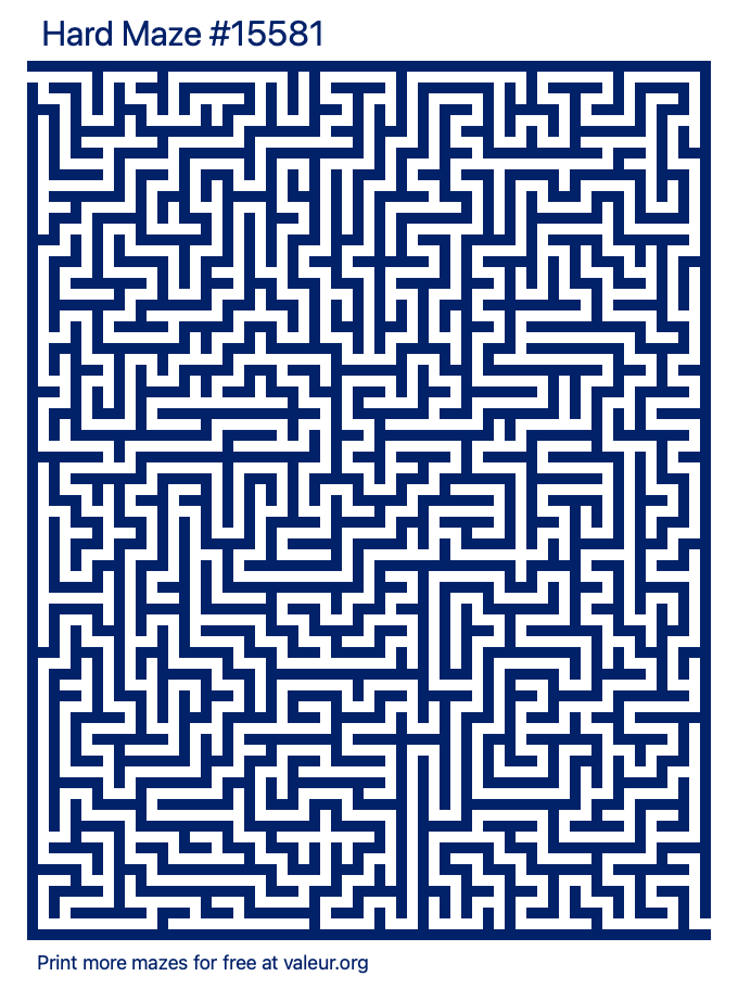 Free Printable Hard Maze number 15581