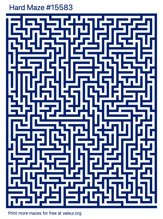 Free Printable Hard Maze number 15583