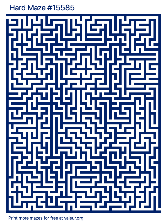 Free Printable Hard Maze number 15585