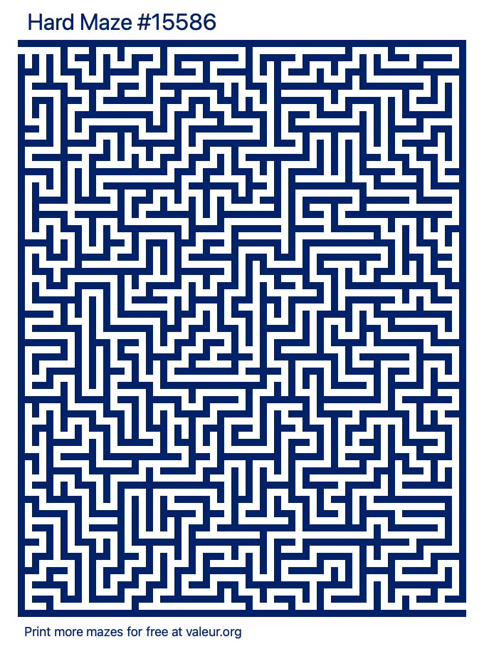 Free Printable Hard Maze number 15586