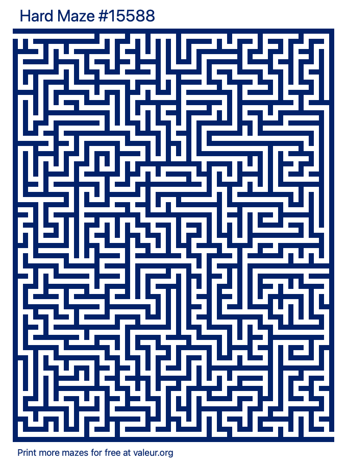 Free Printable Hard Maze number 15588
