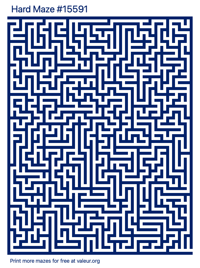 Free Printable Hard Maze number 15591