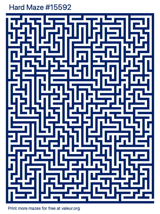 Free Printable Hard Maze number 15592