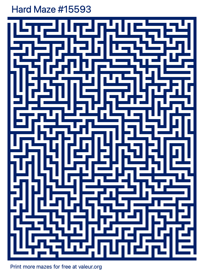 Free Printable Hard Maze number 15593