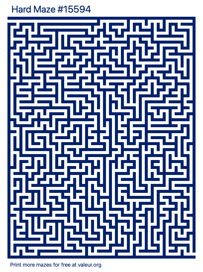 Free Printable Hard Maze number 15594