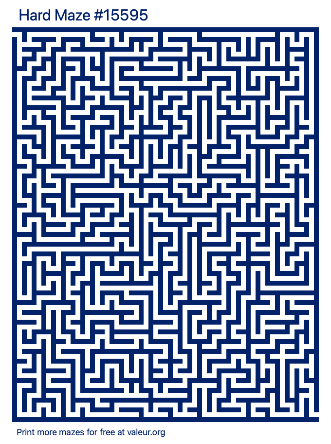 Free Printable Hard Maze number 15595