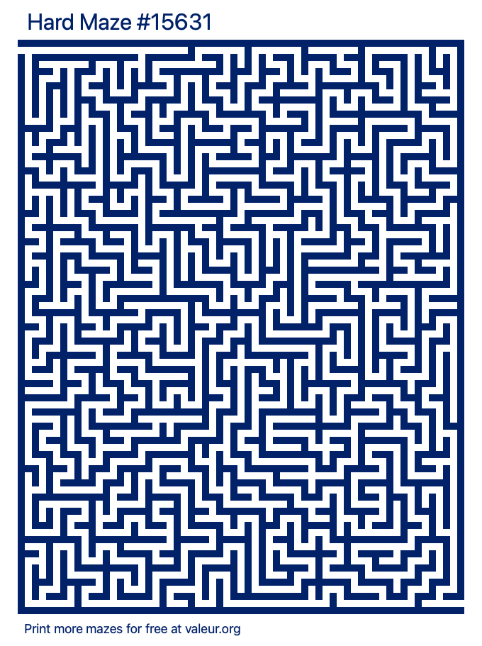 Free Printable Hard Maze number 15631