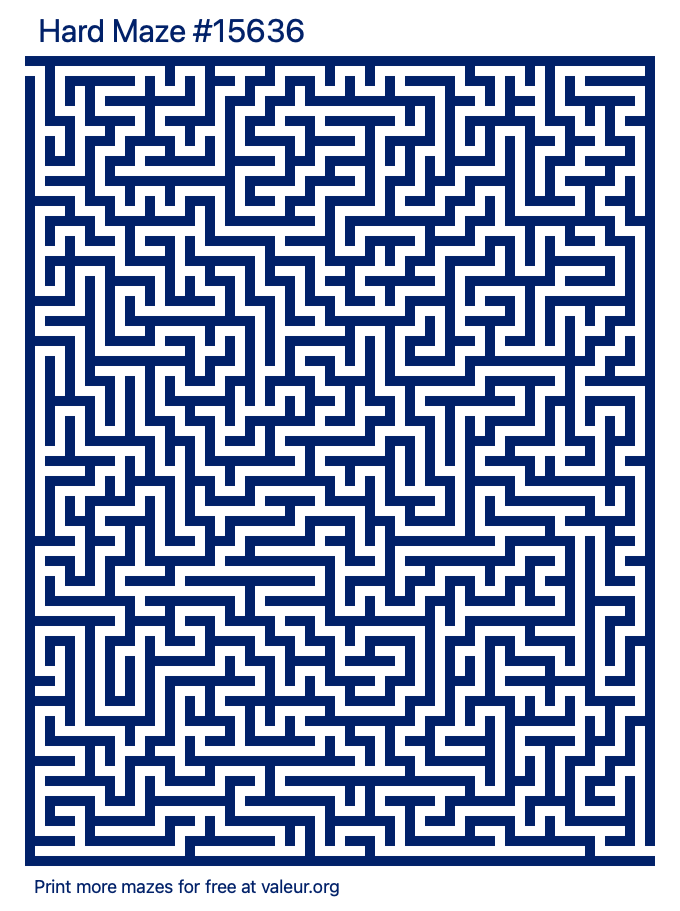 Free Printable Hard Maze number 15636