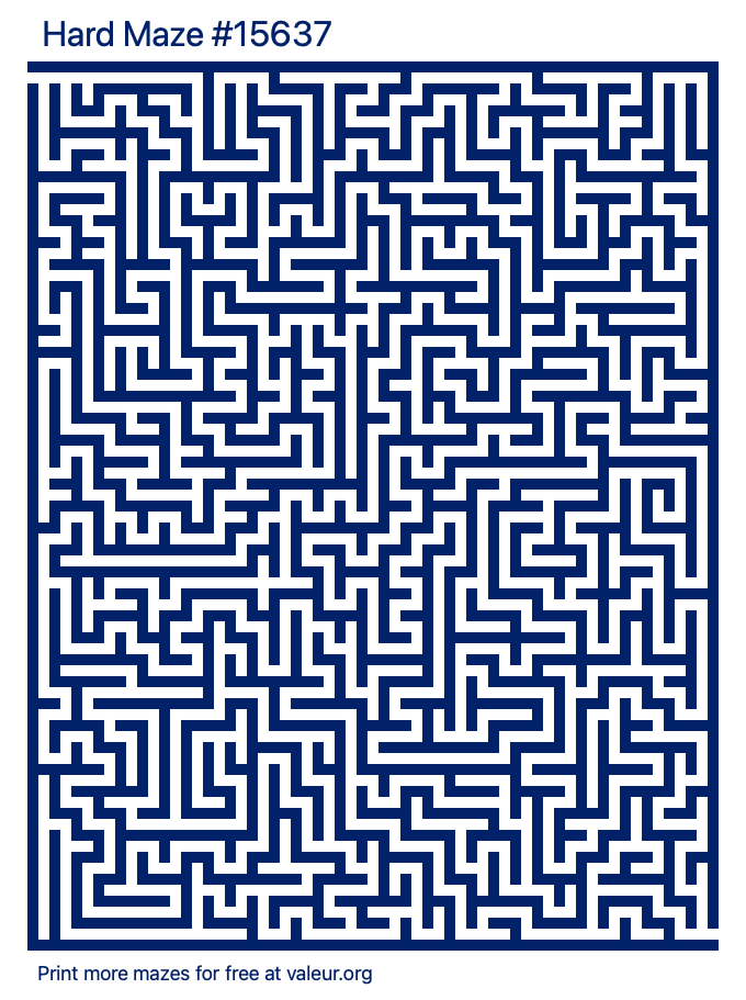 Free Printable Hard Maze number 15637