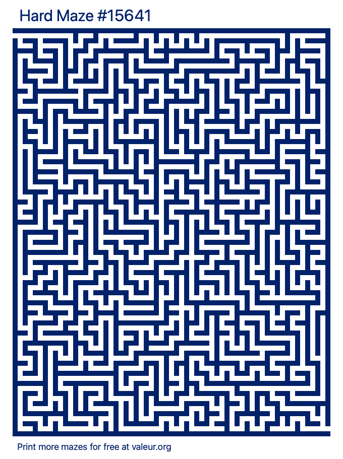 Free Printable Hard Maze number 15641