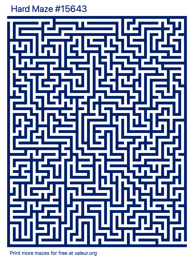 Free Printable Hard Maze number 15643