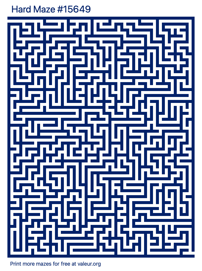 Free Printable Hard Maze number 15649