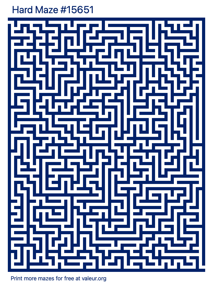 Free Printable Hard Maze number 15651