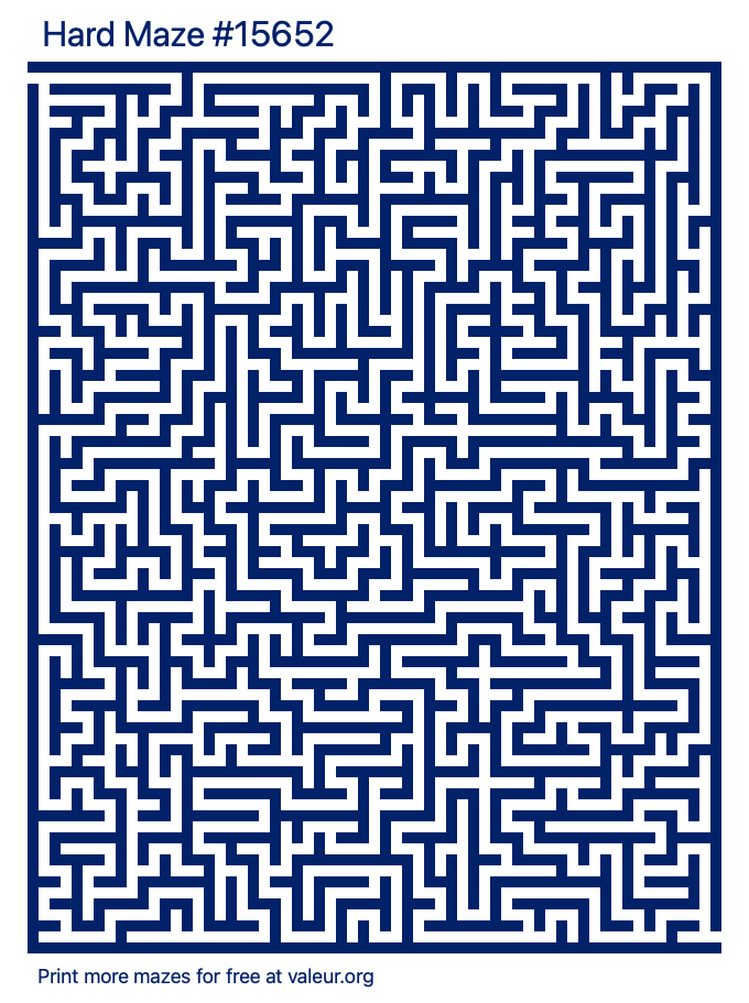 Free Printable Hard Maze number 15652