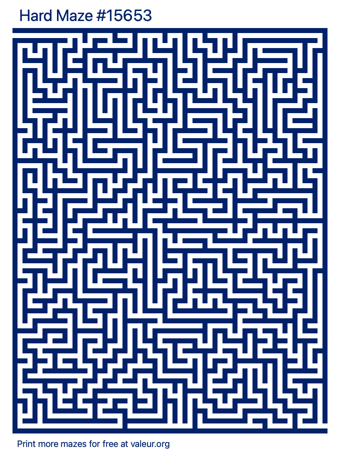 Free Printable Hard Maze number 15653