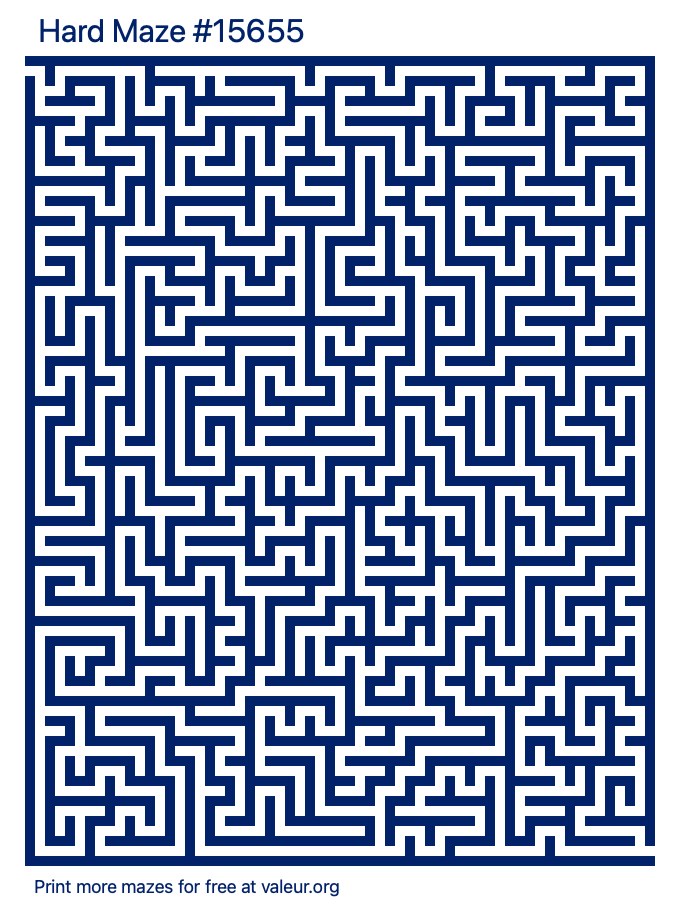 Free Printable Hard Maze number 15655