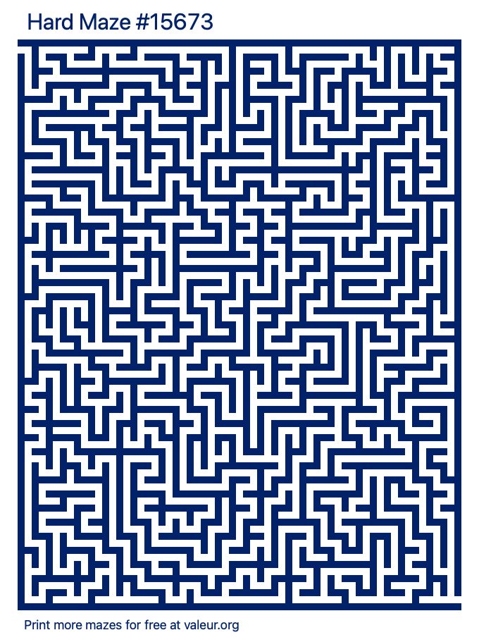 Free Printable Hard Maze number 15673