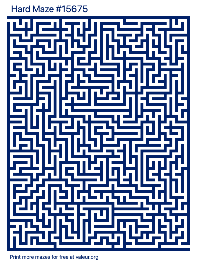 Free Printable Hard Maze number 15675