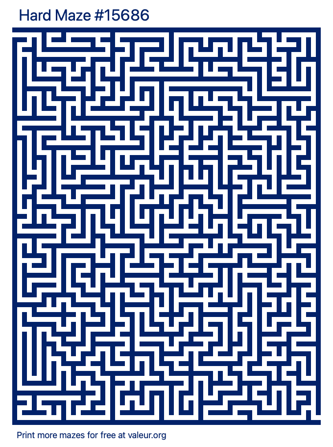 Free Printable Hard Maze number 15686