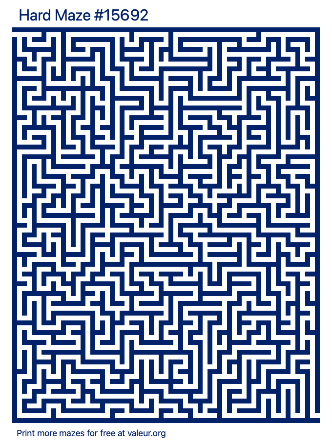 Free Printable Hard Maze number 15692