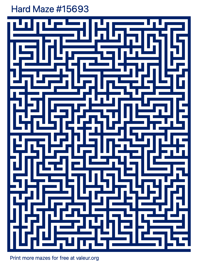 Free Printable Hard Maze number 15693