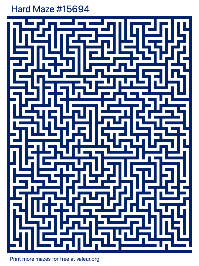 Free Printable Hard Maze number 15694