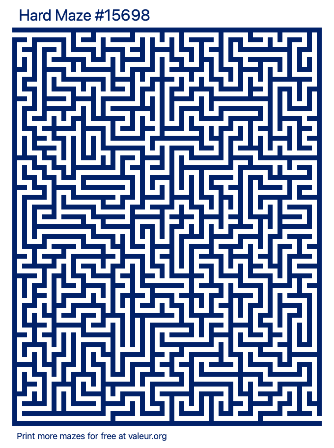 Free Printable Hard Maze number 15698