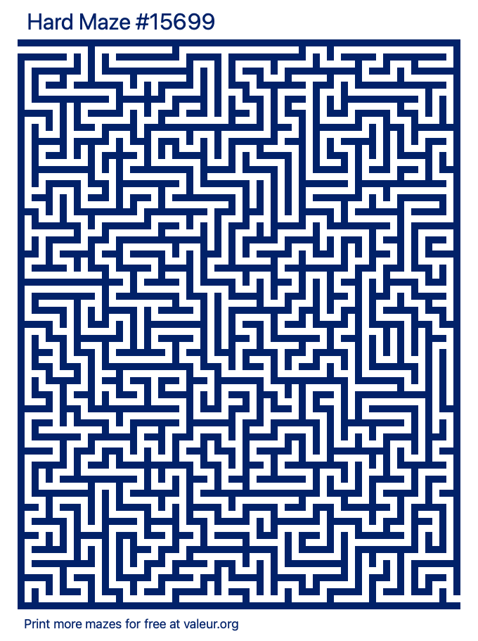 Free Printable Hard Maze number 15699