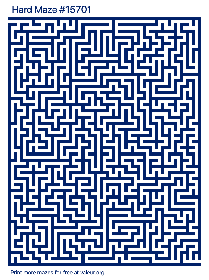 Free Printable Hard Maze number 15701