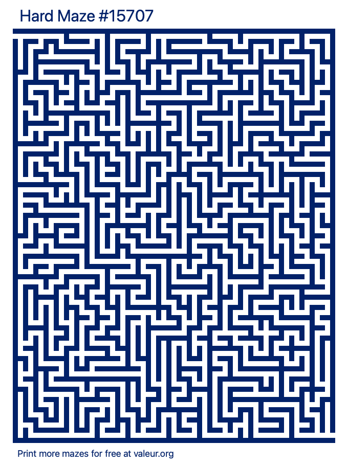 Free Printable Hard Maze number 15707