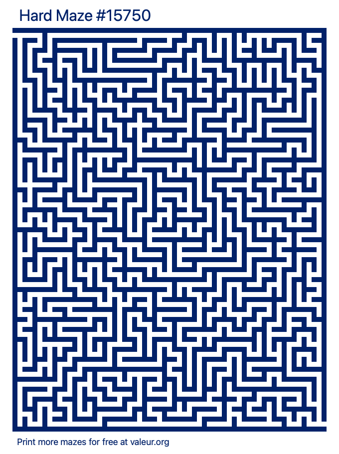 Free Printable Hard Maze number 15750