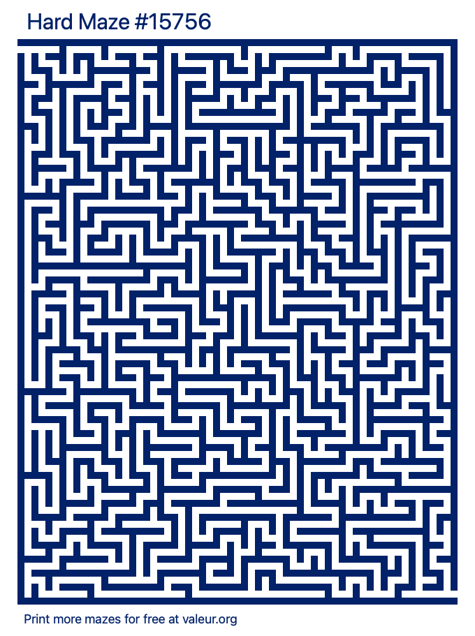 Free Printable Hard Maze number 15756