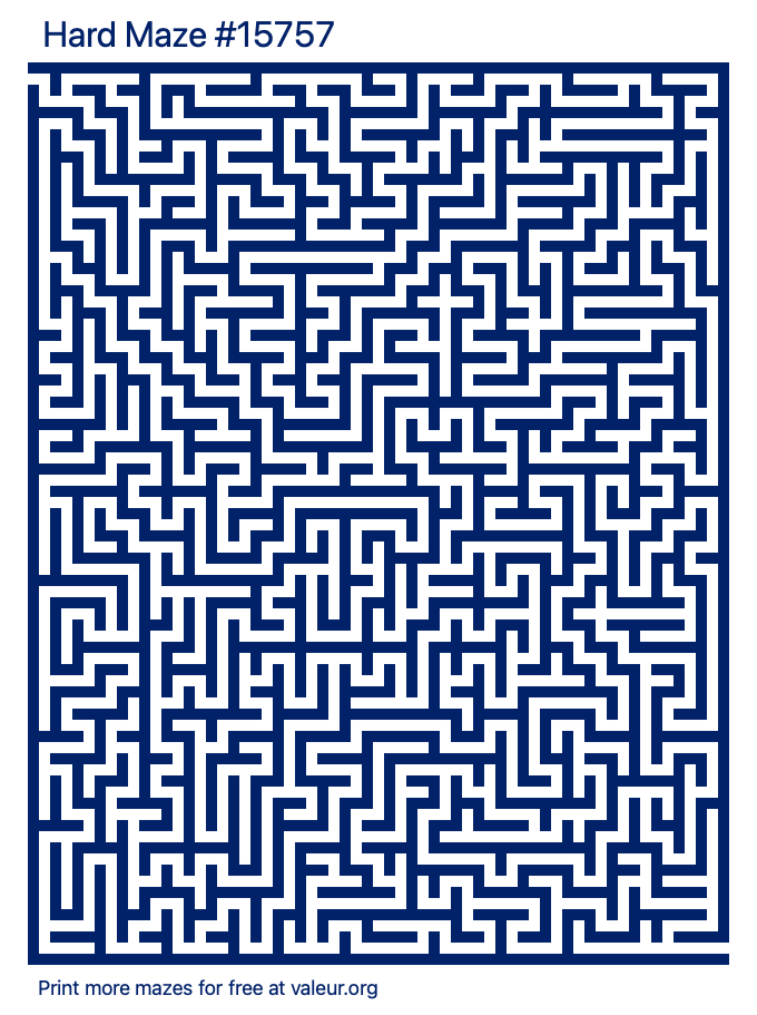 Free Printable Hard Maze number 15757