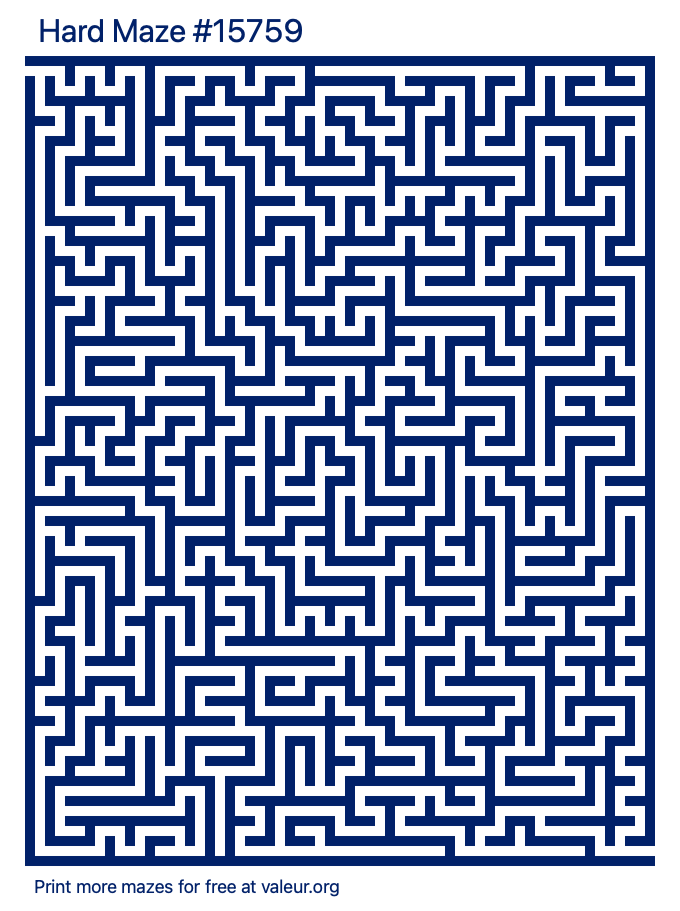 Free Printable Hard Maze number 15759