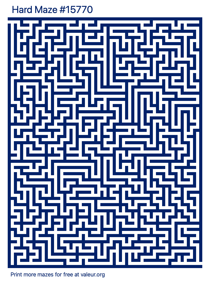 Free Printable Hard Maze number 15770