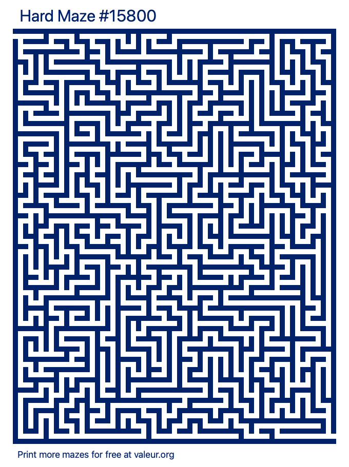 Free Printable Hard Maze number 15800