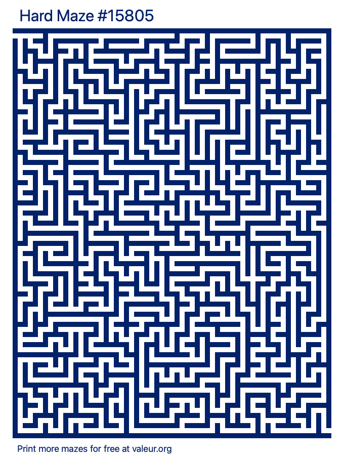 Free Printable Hard Maze number 15805