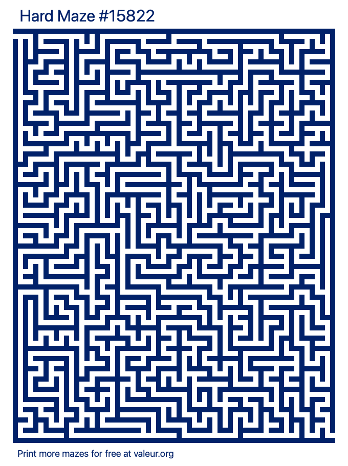 Free Printable Hard Maze number 15822