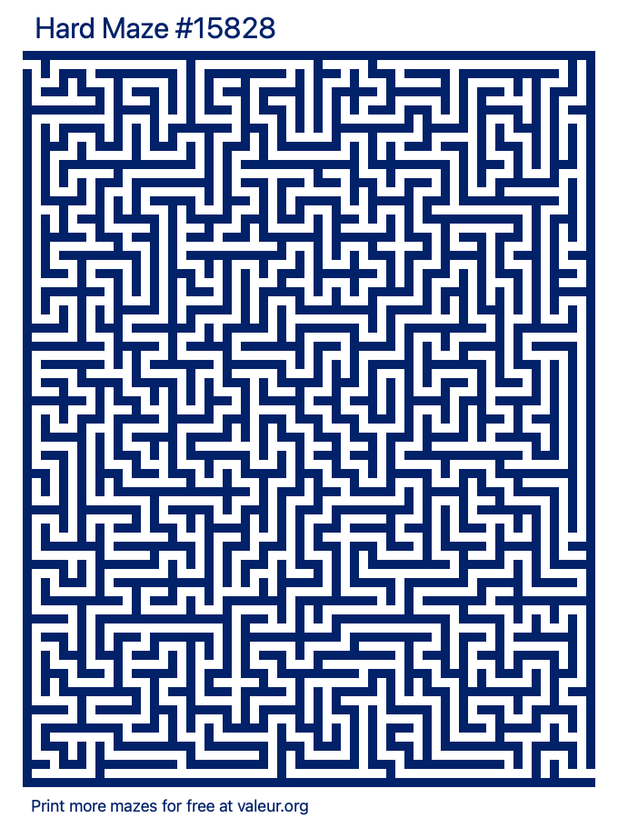 Free Printable Hard Maze number 15828