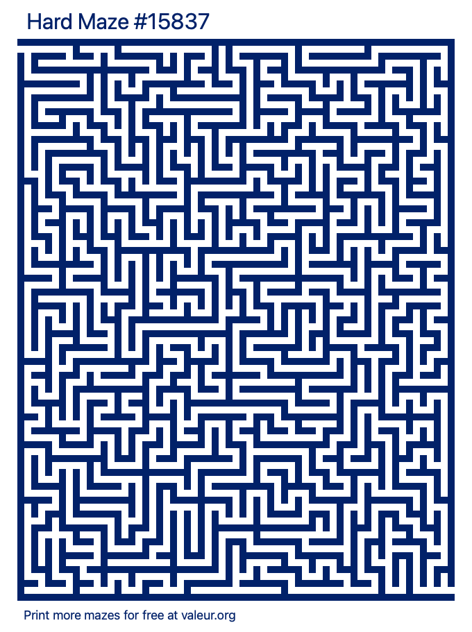 Free Printable Hard Maze number 15837