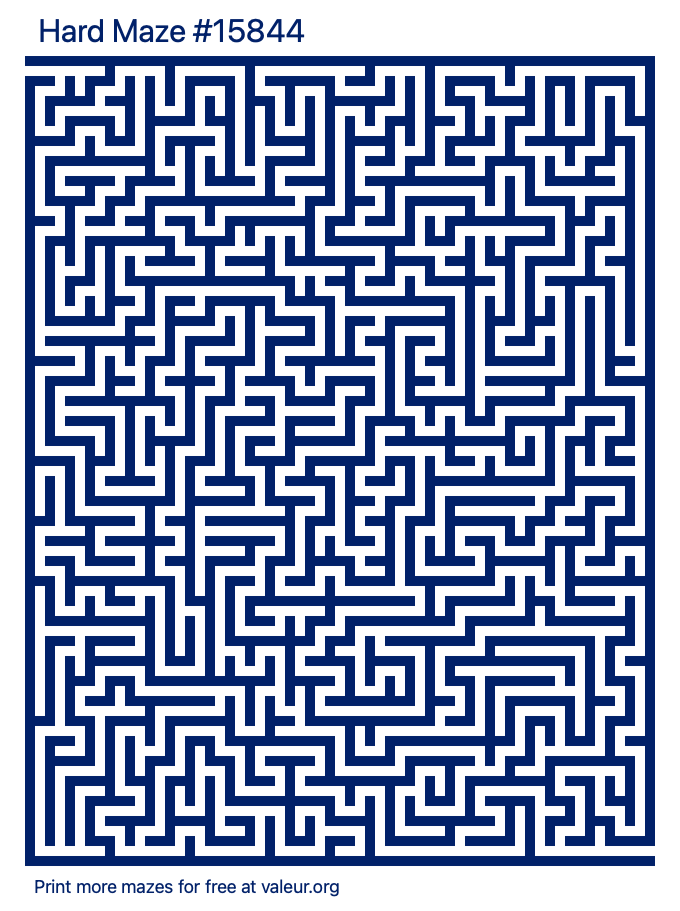 Free Printable Hard Maze number 15844