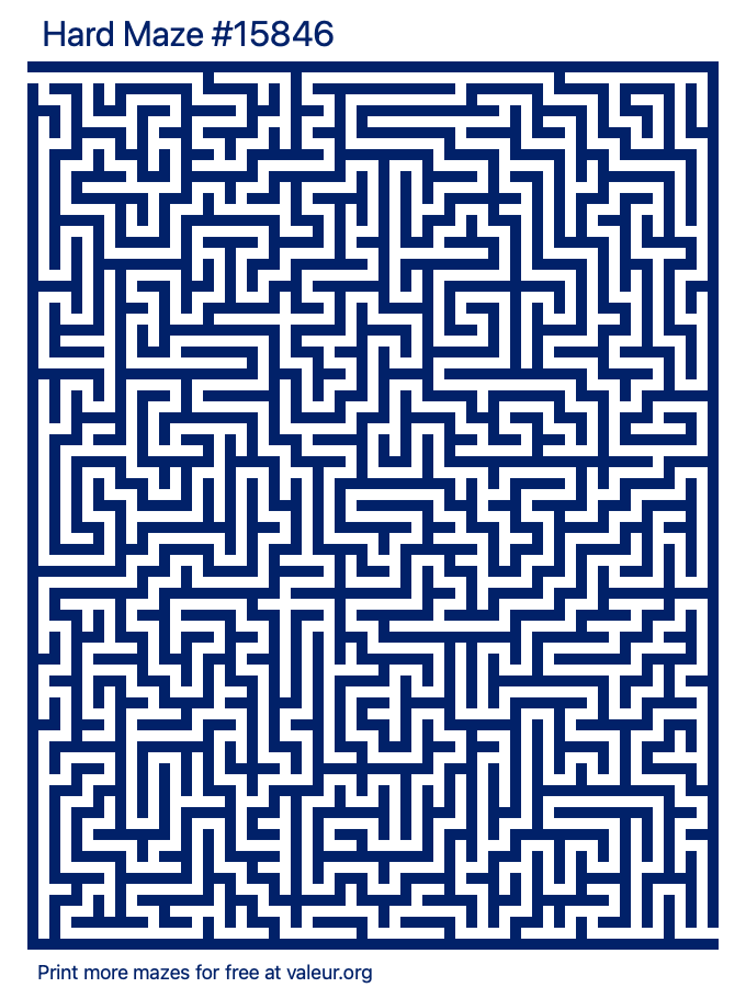 Free Printable Hard Maze number 15846