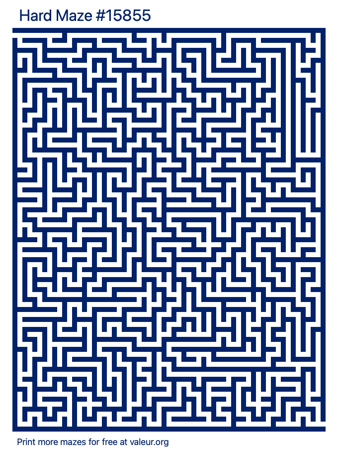 Free Printable Hard Maze number 15855
